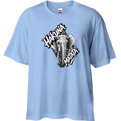 Футболка Oversize со слоном  Hakuna Matata