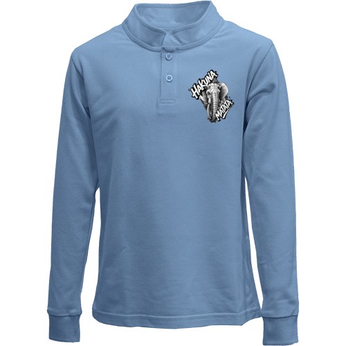 Детский лонгслив поло со слоном  Hakuna Matata