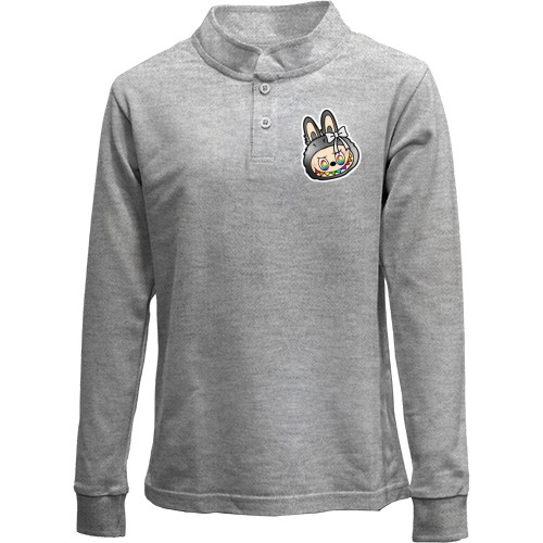 Детский лонгслив поло Злой Лабубу