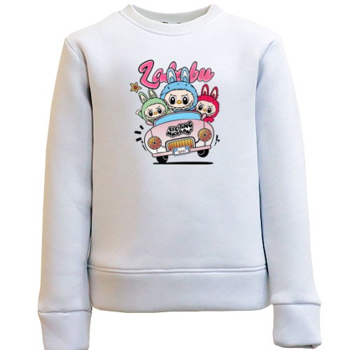 Дитячий світшот Лабубу на автомобілі