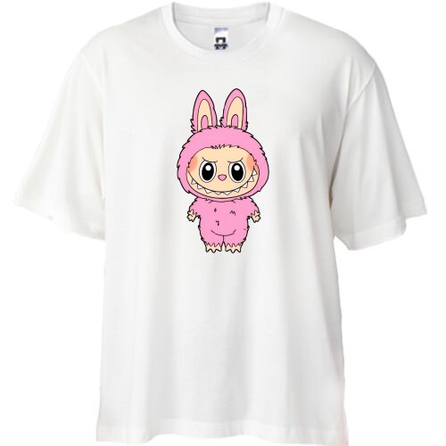 Футболка Oversize Labubu рожевий