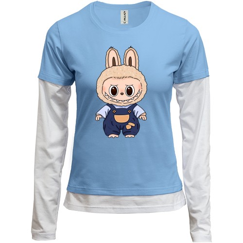 Комбинированный лонгслив с персонажем Лабубу