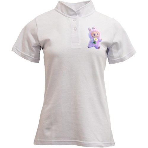 Футболка с воротником стойкой Labubu розовый (2)