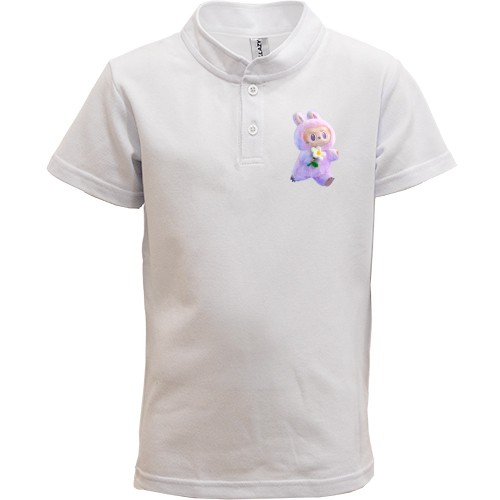 Детская футболка поло Labubu розовый (2)