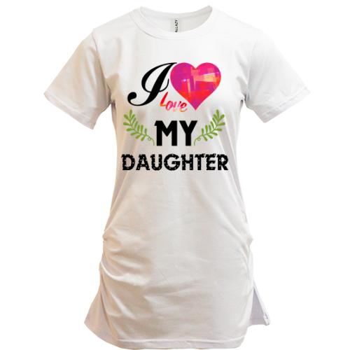 Подовжена футболка I love my daughter