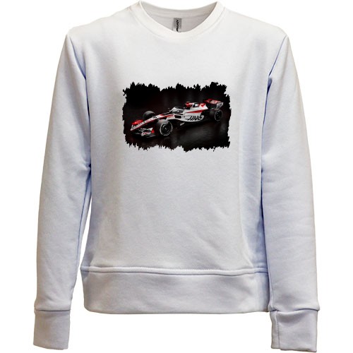 Детский свитшот без начеса Болид HAAS F1