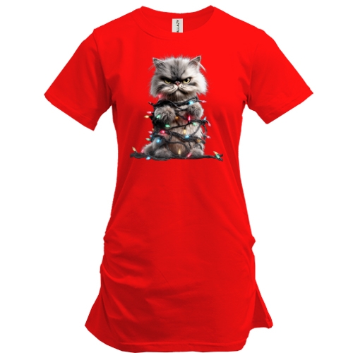 Туніка з котом у гірлянді