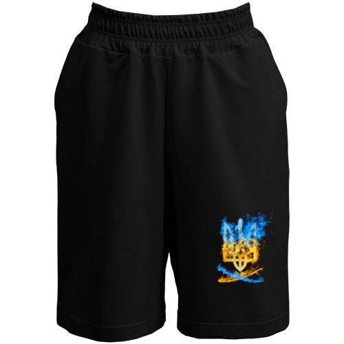 Шорты с огненным тризубом