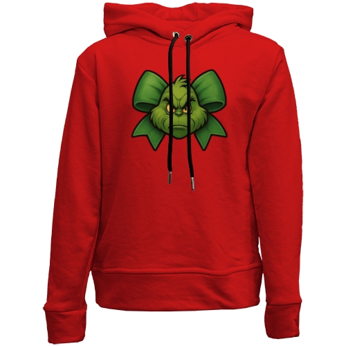 Дитячій худі без флісу Грінч з бантом