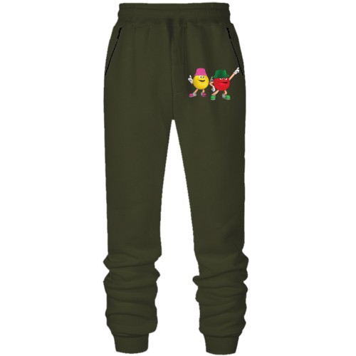 Штаны из футера без начеса 