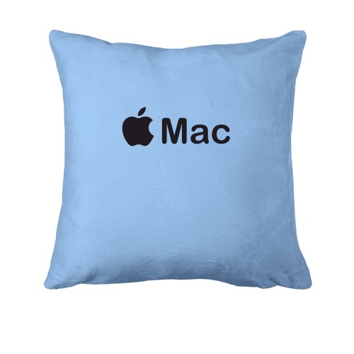 Подушка із логотипом Apple у вигляді надкушеного яблука та написом «Mac»