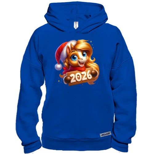 Худи BASE с Новогодней лошадью 2026