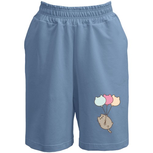 Шорты с Пушин котом и воздушными шарами