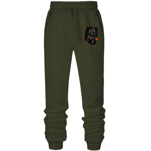 Штаны из футера без начеса 