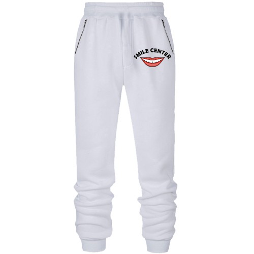 Штаны из футера без начеса с улыбкой 