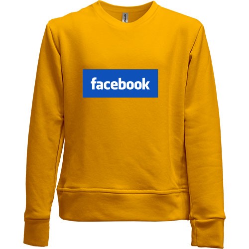 Детский свитшот без начеса с логотипом Facebook