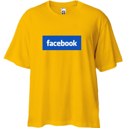 Футболка oversize з логотипом Facebook