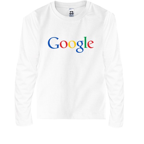 Дитячий лонгслів з різнокольоровим логотипом Google