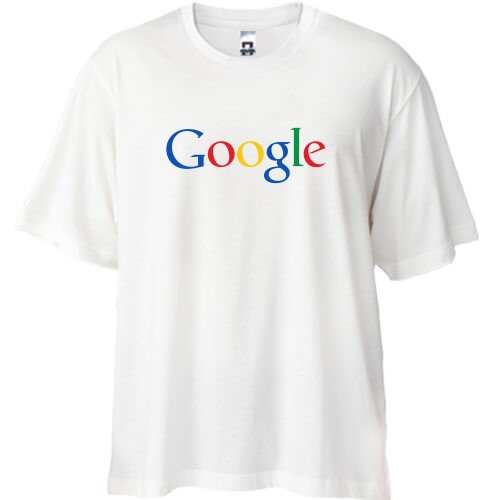 Футболка oversize с разноцветным логотипом Google