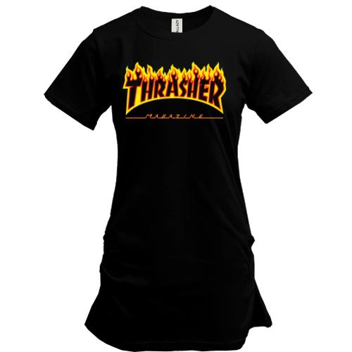 Подовжена футболка Thrasher Fire
