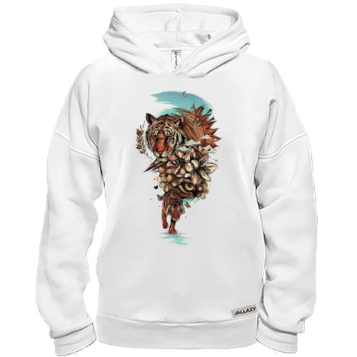 Худі BASE з пораненим тигром