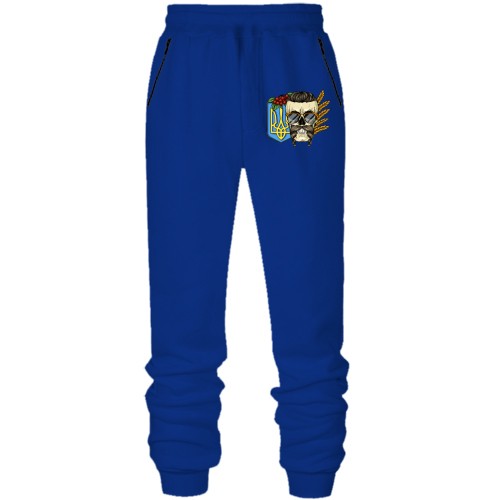 Штаны из футера без начеса Казак-хиппи (череп) 2