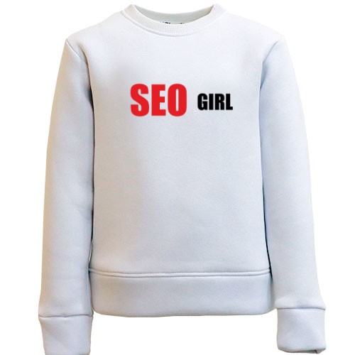 Детский свитшот с надписью «SEO GIRL»