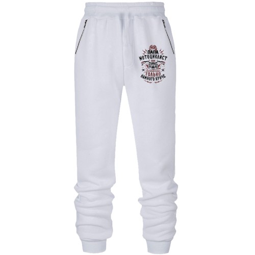 Штаны из футера без начеса Папа мотоциклист