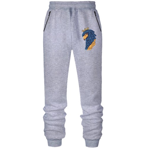 Штаны из футера без начеса Yellow-blue bird