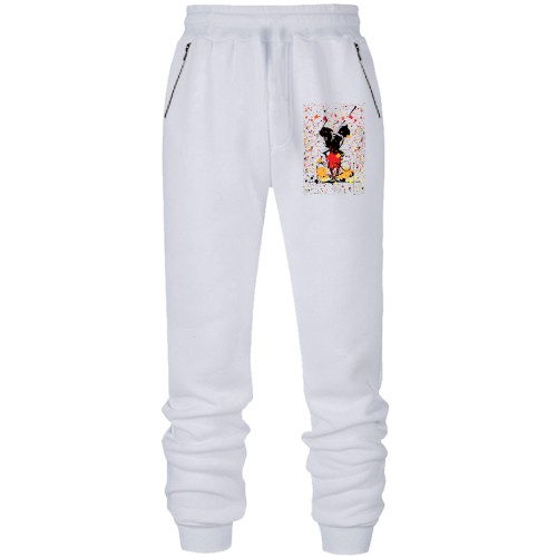 Штаны из футера без начеса Mickey mouse paint art