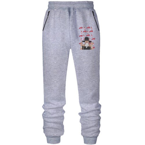 Штаны из футера без начеса Girl with hat