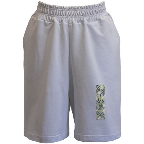 Шорти з малюнком камуфляжної Вишиванки з гербом України