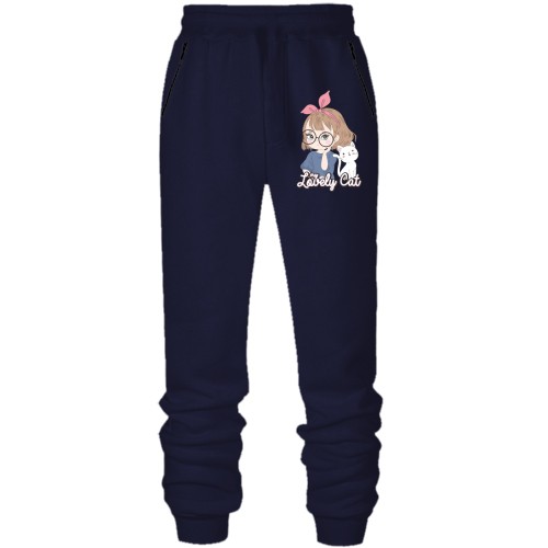 Штаны из футера без начеса My lovely Cat