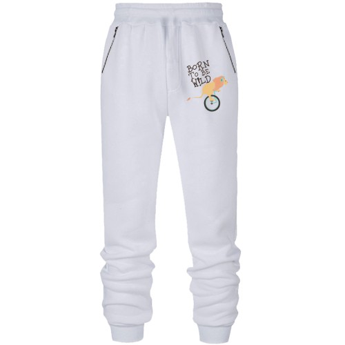 Штаны из футера без начеса Born to be W!ld