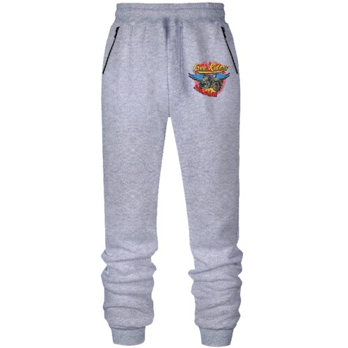 Штаны из футера без начеса Free Riders Burn the Road