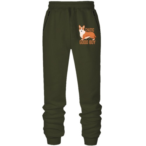 Штани з футера без начісу Chaotic good boy