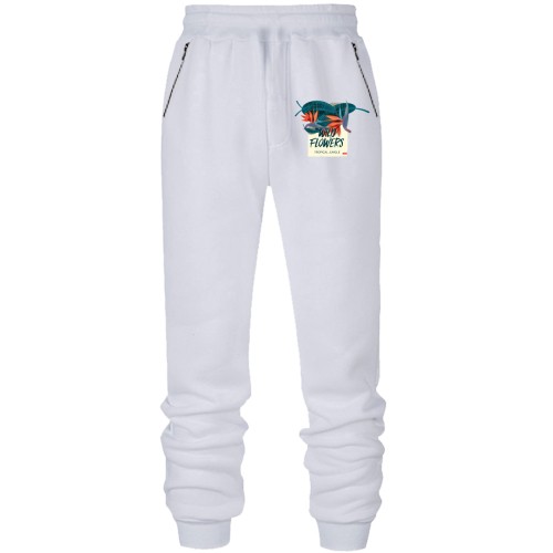 Штаны из футера без начеса Wild Flowers