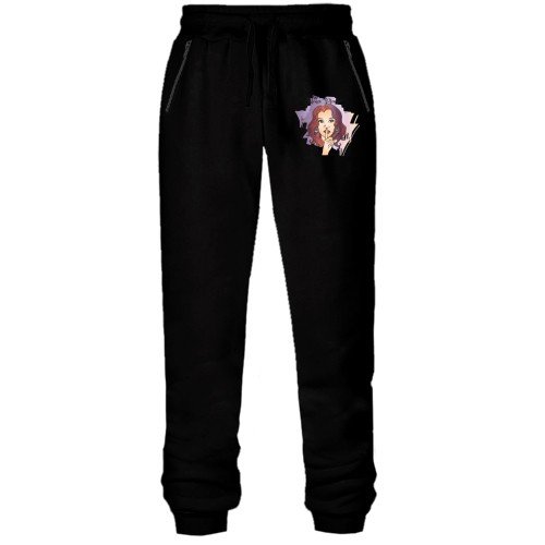 Штаны из футера без начеса Silence Please