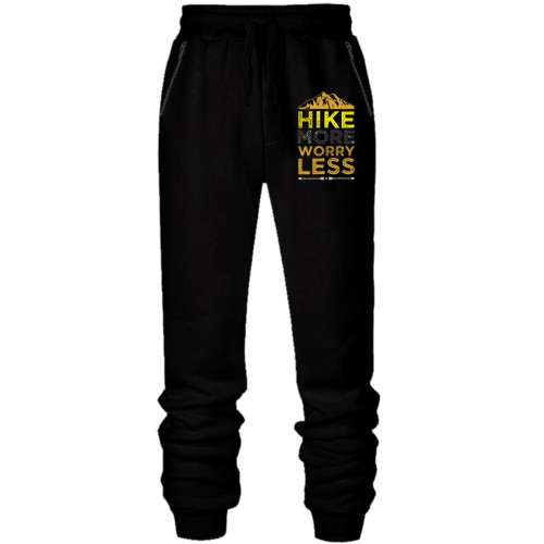 Штаны из футера без начеса Hike more worry less