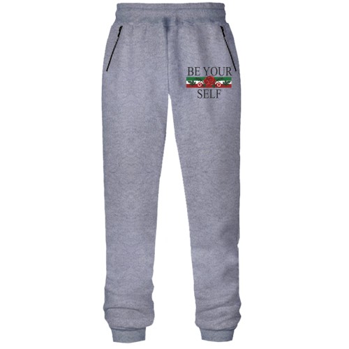 Штаны из футера без начеса Be yourself