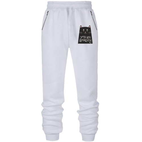 Штаны из футера без начеса Black Cat Черный кот