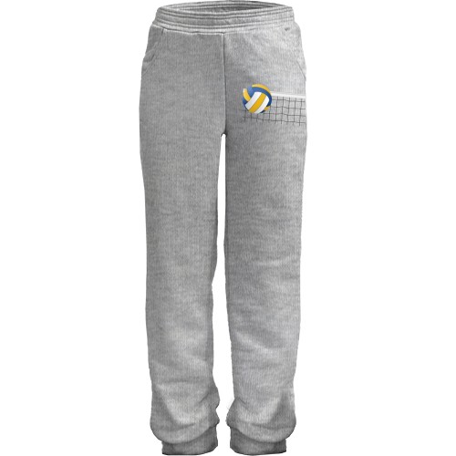 Детские штаны с волейбольным мячом и сеткой