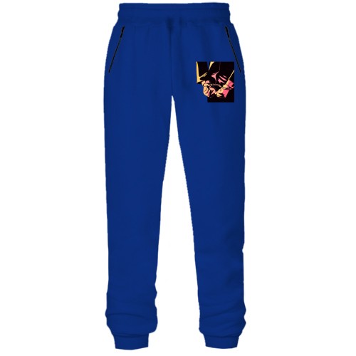 Штаны из футера без начеса с руками в наручниках (Поп арт)