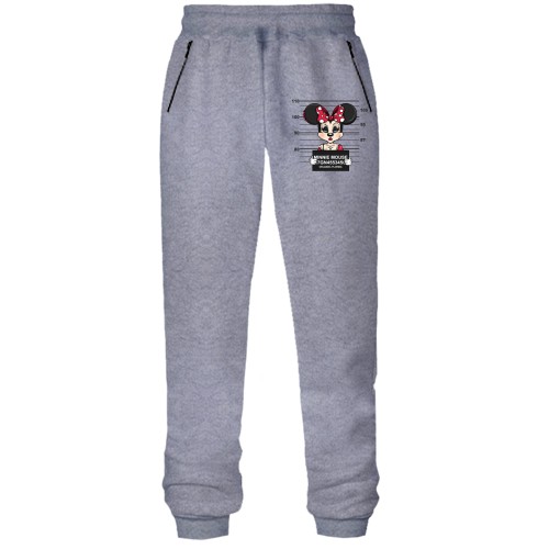 Штаны из футера без начеса с заключенной Минни Маус
