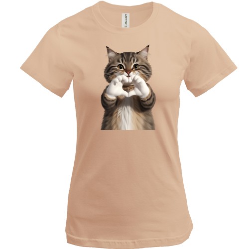 Футболка Кіт із серцем