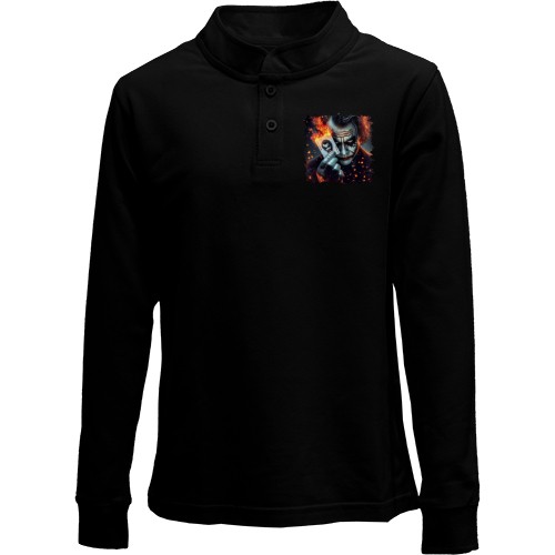 Детский лонгслив поло Joker (у вогні)