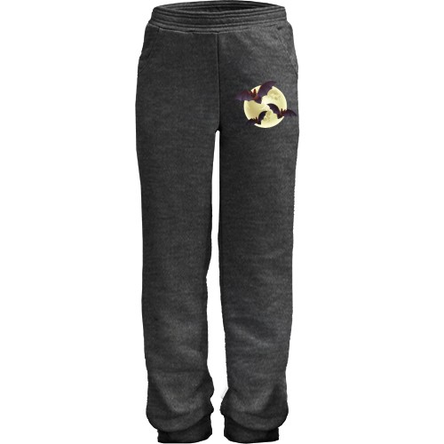 Детские штаны с летучими мышами на фоне луны