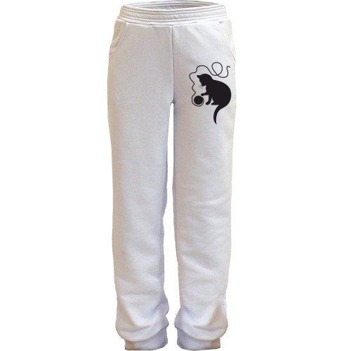 Дитячі штани кіт з клубком