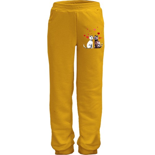 Дитячі штани із закоханими котиками (2)