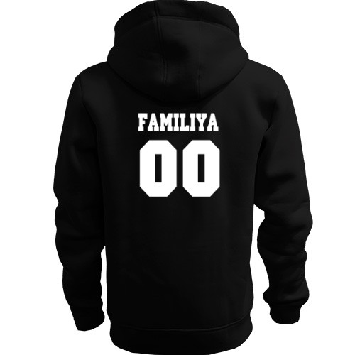 Худи на молнии с фамилией и номером